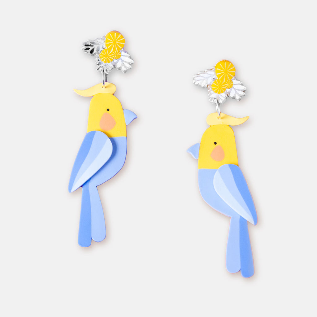 Snazzy Cockatiel Earrings